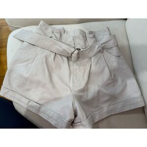 Marissa Webb Lambskin Leather Shorts